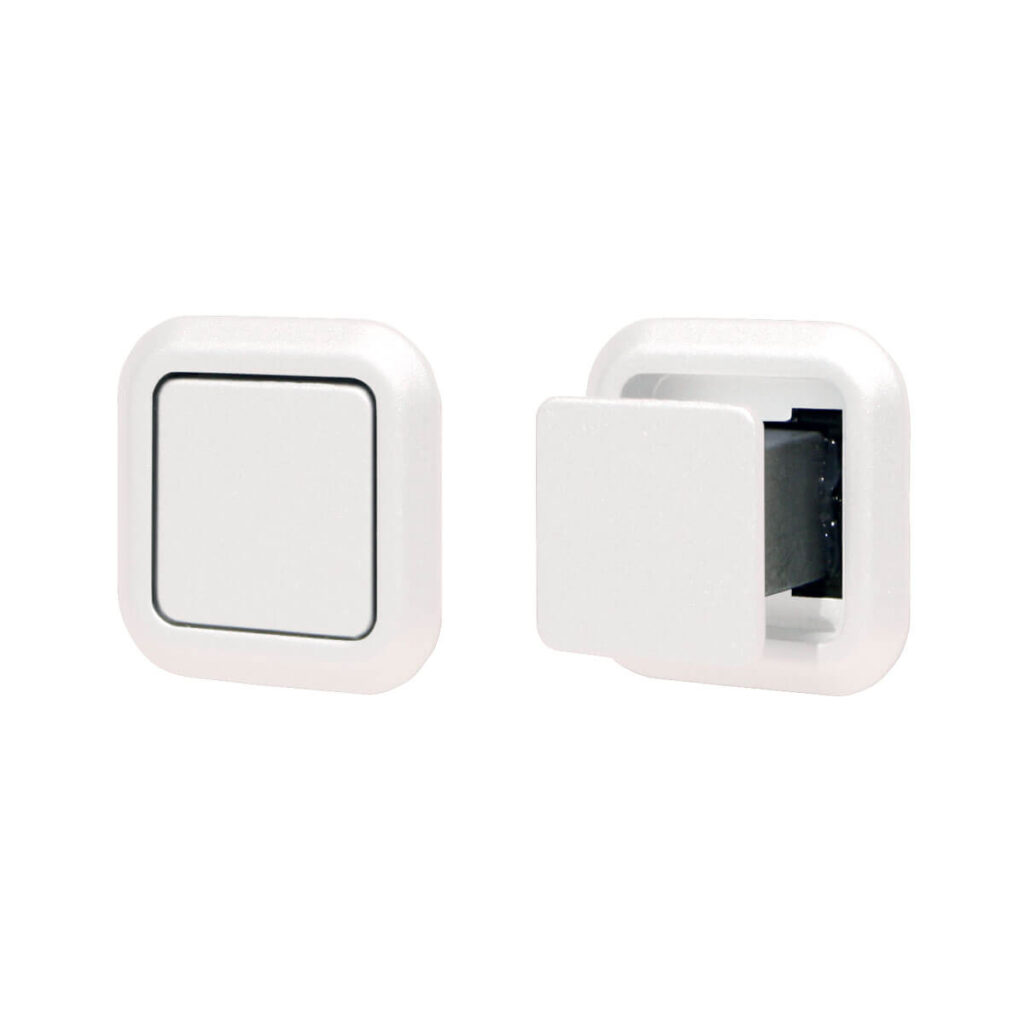 ECLISSE push knoflík bílý hranatý