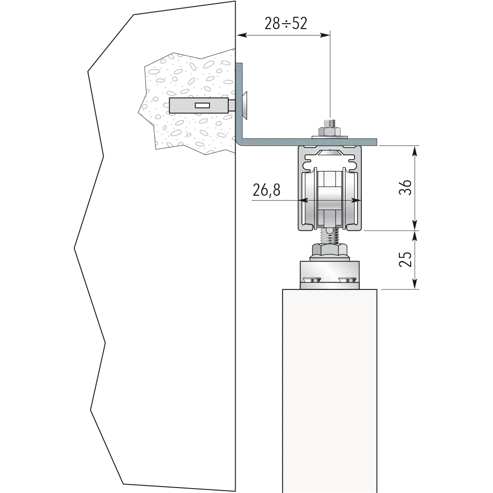 ECLISSE posuv na stěnu